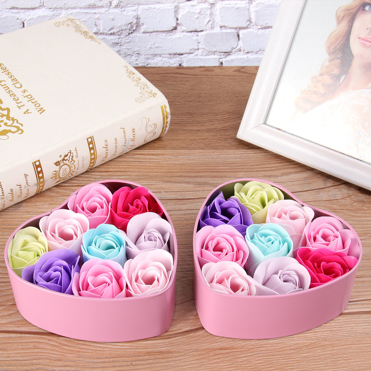 Rose Soap Flower Soap Set in E - Luxury Skincare Gift Set recension och pris