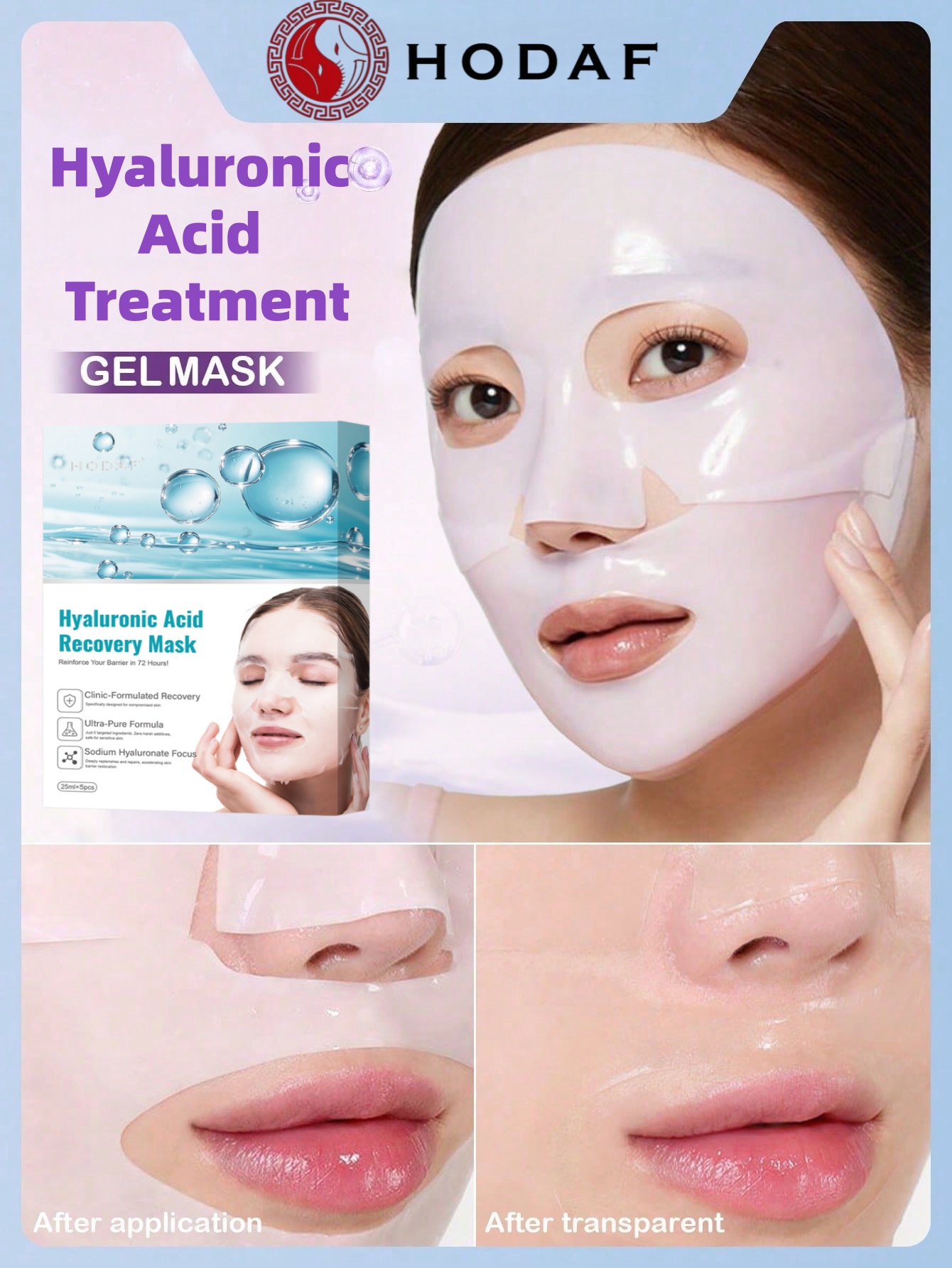 HODAF 5pcs Hyaluronic Acid Hyd - Luxury Skincare Shop recension och pris