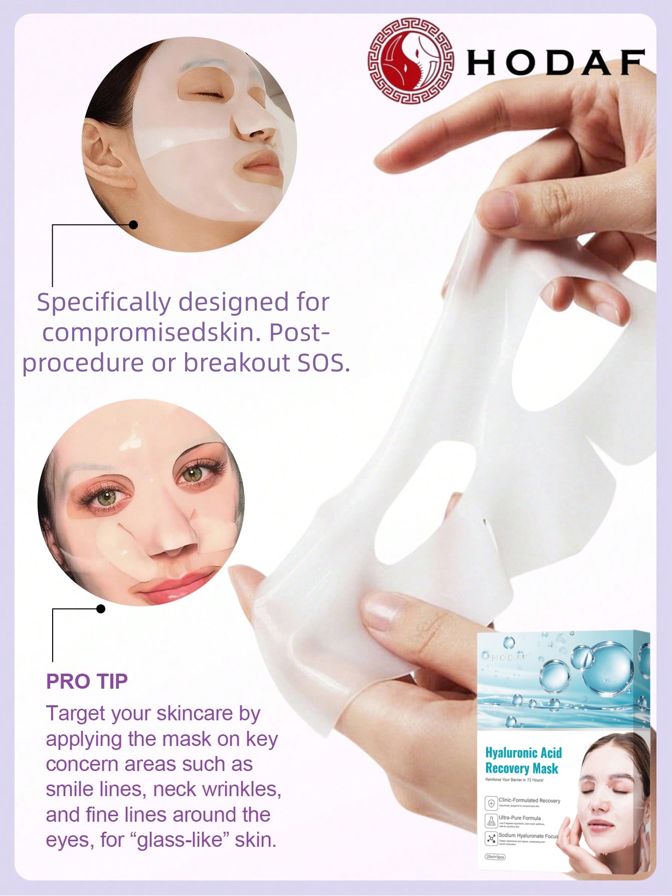 HODAF 5pcs Hyaluronic Acid Hyd - Luxury Skincare Shop recension och pris